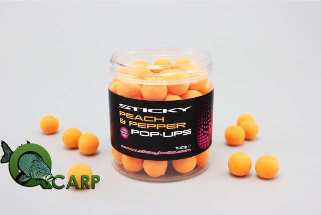 Sticky baits peach and pepper popup